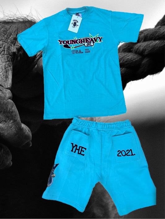 Turquoise “Galaxy” Short Set